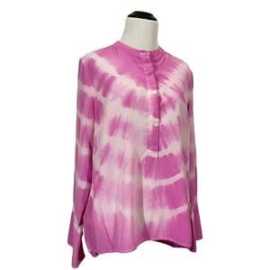 J. Crew Tie-dyed Silk Tunic - Pink - Medium